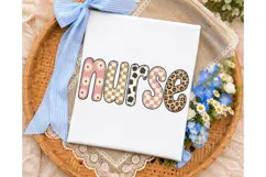 Nurse Retro Floral PNG Shirt Design Product Image 1
