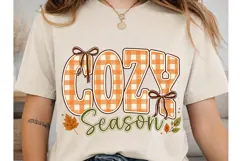 Cozy Season Pumpkin PNG Sublimation Tee Product Image 2