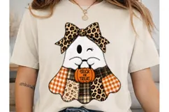 Halloween Ghost Trick or Treat PNG Shirt Product Image 1