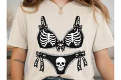 Skeleton Lingerie PNG Sublimation Shirt Product Image 1
