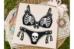 Skeleton Lingerie PNG Sublimation Shirt Product Image 2