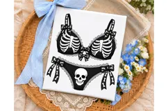 Skeleton Lingerie PNG Sublimation Shirt Product Image 3
