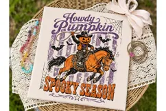 Howdy Pumpkin Spooky Season PNG Shirt Product Image 2