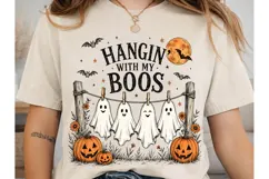 Hanging With My Boos Halloween PNG Shirt Product Image 1