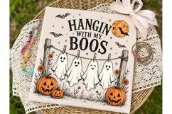Hanging With My Boos Halloween PNG Shirt Product Image 2