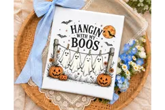 Hanging With My Boos Halloween PNG Shirt Product Image 3