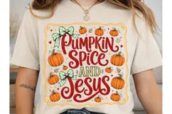 Pumpkin Spice Jesus PNG Sublimation Shir Product Image 1