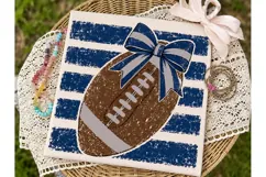 Football Bow Striped PNG Sublimation Des Product Image 2