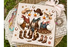 Cowboy Ducks PNG Sublimation Shirt Desig Product Image 2