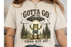 Gotta Go Vibes Are Off Frog PNG Shirt Product Image 2