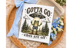 Gotta Go Vibes Are Off Frog PNG Shirt Product Image 3