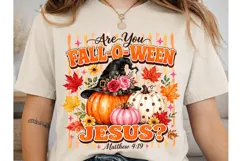 Are You Fall-O-Ween Jesus PNG Shirt Desi Product Image 2