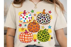 Colorful Pumpkins PNG Sublimation Shirt Product Image 2