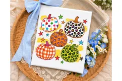 Colorful Pumpkins PNG Sublimation Shirt Product Image 3