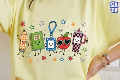 Cute School Supplies Characters PNG Product Image 2