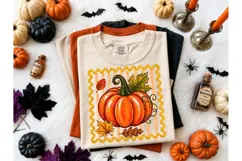 Fall Pumpkin Stamp PNG Clipart Graphic Product Image 2