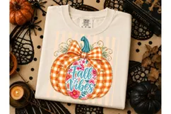 Fall Vibes Pumpkin PNG Clipart Design Product Image 3