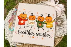 Sweater Weather Pumpkin PNG Shirt Design Product Image 2