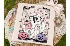 Nurse Ghost Halloween PNG Sublimation Sh Product Image 2