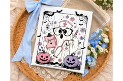 Nurse Ghost Halloween PNG Sublimation Sh Product Image 3