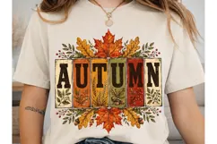 Autumn Vintage Block PNG Shirt Design Product Image 2