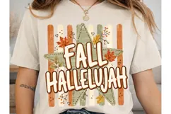 Fall Hallelujah PNG Sublimation Shirt De Product Image 2