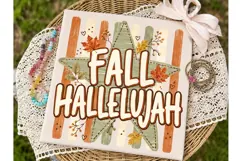 Fall Hallelujah PNG Sublimation Shirt De Product Image 1