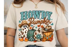 Howdy Pumpkin PNG Sublimation Shirt Desi Product Image 1