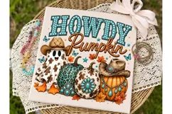 Howdy Pumpkin PNG Sublimation Shirt Desi Product Image 2
