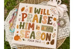 I Will Praise Him Fall Season PNG Shirt Product Image 2