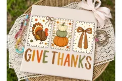 Give Thanks Pumpkin PNG Shirt Design Product Image 2