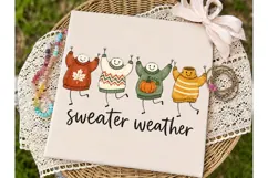 Sweater Weather Stick Figures PNG Shirt Product Image 3