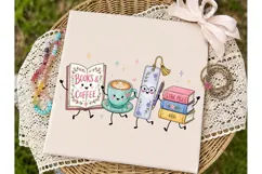 Books Coffee PNG Shirt Sublimation Desig Product Image 2