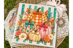 Autumn Pumpkins Floral PNG Shirt Design Product Image 2