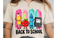 Back to School Cute Characters PNG Shirt Product Image 2