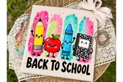 Back to School Cute Characters PNG Shirt Product Image 1