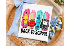 Back to School Cute Characters PNG Shirt Product Image 3