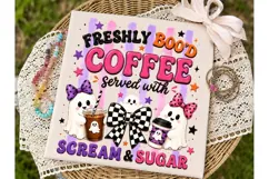 Freshly Boo'd Coffee Halloween PNG Subli Product Image 3