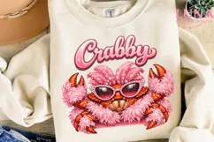 Crabby Pink Glam Crab PNG, Funny Beach Sublimation, Summer P Product Image 1