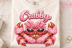 Crabby Pink Glam Crab PNG, Funny Beach Sublimation, Summer P Product Image 3