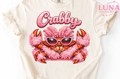 Crabby Pink Glam Crab PNG, Funny Beach Sublimation, Summer P Product Image 4