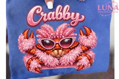Crabby Pink Glam Crab PNG, Funny Beach Sublimation, Summer P Product Image 6