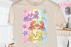 Cute Colorful Crabs PNG, Beach Summer Clipart, Ocean Animal Product Image 1