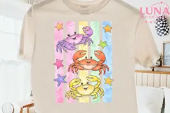 Cute Colorful Crabs PNG, Beach Summer Clipart, Ocean Animal Product Image 1