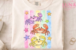 Cute Colorful Crabs PNG, Beach Summer Clipart, Ocean Animal Product Image 3
