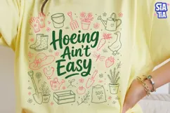 Hoeing Ain't Easy Garden PNG Clipart Product Image 2