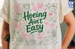 Hoeing Ain't Easy Garden PNG Clipart Product Image 3