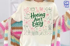 Hoeing Ain't Easy Garden PNG Clipart Product Image 4