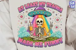 Funny Skeleton Trauma Quote PNG Clipart Product Image 1