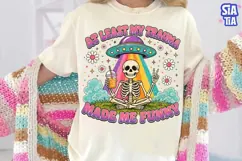 Funny Skeleton Trauma Quote PNG Clipart Product Image 4
